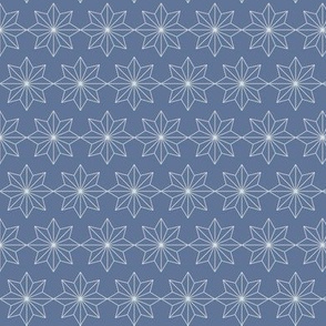 Star Tiles Grey on Blue