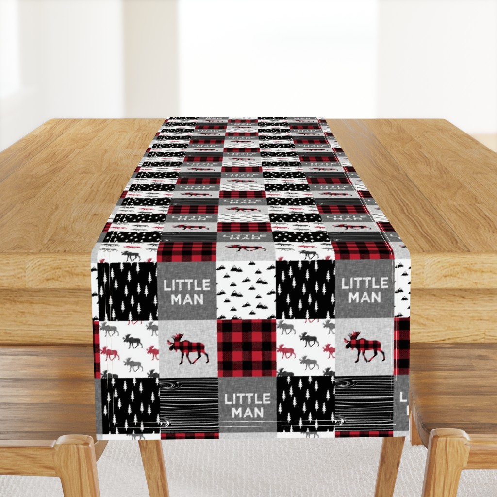 3" small scale - little man patchwork quilt top || buffalo plaid