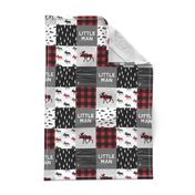 3" small scale - little man patchwork quilt top || buffalo plaid