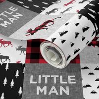 3" small scale - little man patchwork quilt top || buffalo plaid