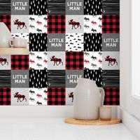 3" small scale - little man patchwork quilt top || buffalo plaid