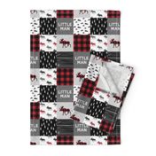 3" small scale - little man patchwork quilt top || buffalo plaid