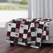 3" small scale - little man patchwork quilt top || buffalo plaid