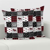 3" small scale - little man patchwork quilt top || buffalo plaid