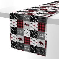 3" small scale - little man patchwork quilt top || buffalo plaid