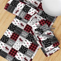 3" small scale - little man patchwork quilt top || buffalo plaid