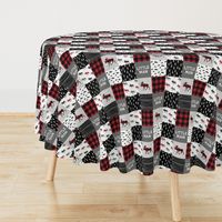 3" small scale - little man patchwork quilt top || buffalo plaid