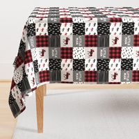 3" small scale - little man patchwork quilt top || buffalo plaid