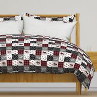 3" small scale - little man patchwork quilt top || buffalo plaid