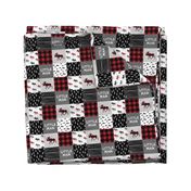 3" small scale - little man patchwork quilt top || buffalo plaid