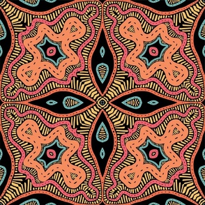 Tribal Dance-Mosaic Tile