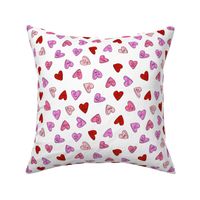 sweet hearts // pink and red sweet candies valentines love hearts valentines fabric andrea lauren design