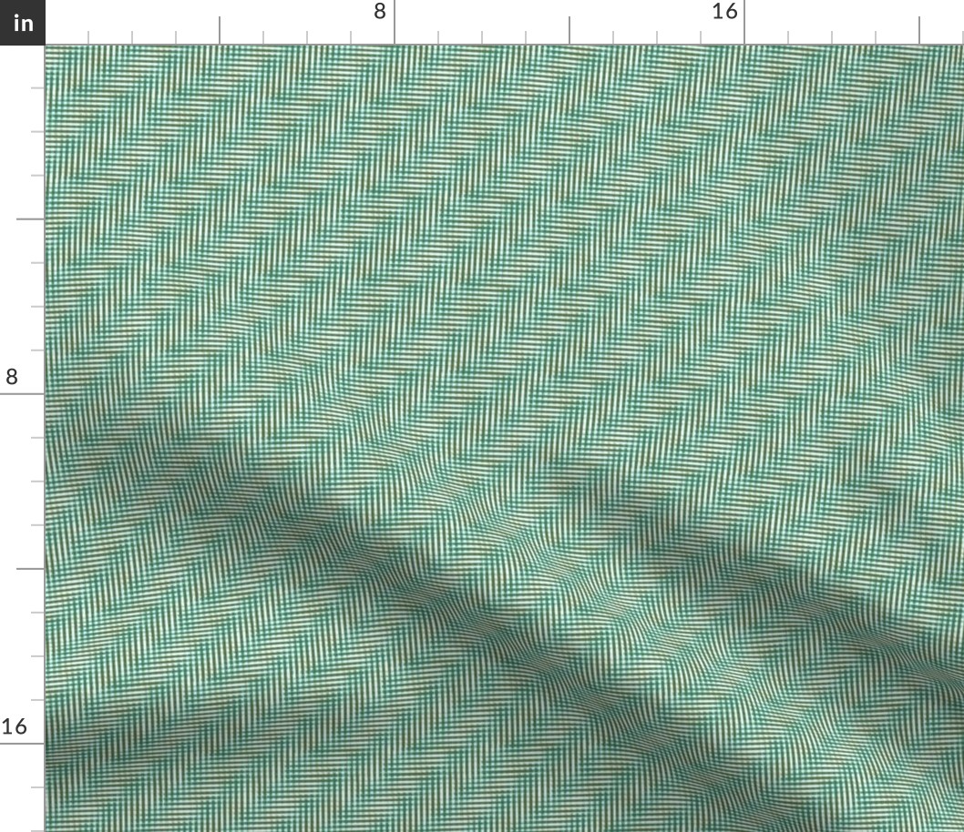 glitchy teal and olive plaid