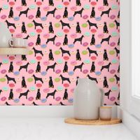 doberman dog fabric doberman pinscher blossom pink pizza fabric