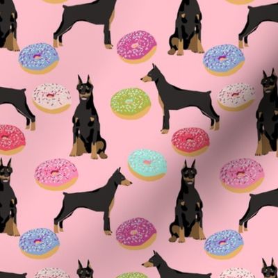 doberman dog fabric doberman pinscher blossom pink pizza fabric