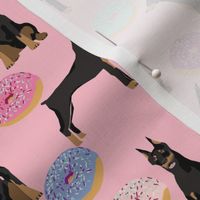 doberman dog fabric doberman pinscher blossom pink pizza fabric