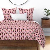 doberman dog fabric doberman pinscher blossom pink pizza fabric