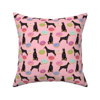 doberman dog fabric doberman pinscher blossom pink pizza fabric