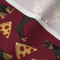 doberman dog fabric doberman pinscher ruby red pizza fabric