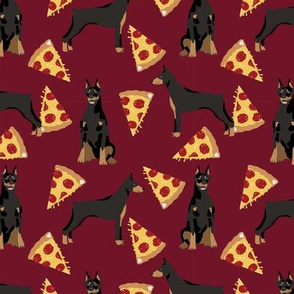 doberman dog fabric doberman pinscher ruby red pizza fabric