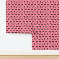 doberman dog fabric doberman pinscher flamingo pink fabric