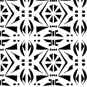 DECO PARTY PRINT Black on White