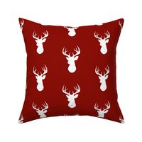 Deer- white/scarlet