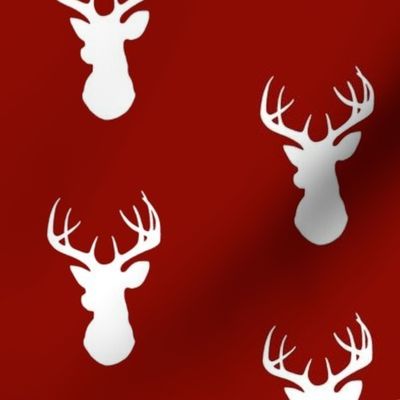 Deer- white/scarlet