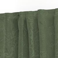 Embossed Paisley - Olive