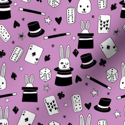 magic show // purple magic magician fabric cute rabbit design cards magic fabric magician design andrea lauren fabric