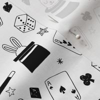 magic show // cute magic design black and white kids design andrea lauren fabric black and white dominoes cards rabbits