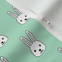 white rabbits // mint rabbit bunny easter mint pastel fabrics