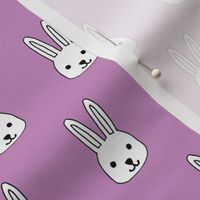 white rabbits // purple pastel rabbit fabric cute bunny rabbit design purple rabbits fabric andrea lauren design