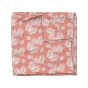 Palm leaf - white on coral Palm leaves Palm tree tropical summer || by sunny afternoon
