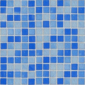 mosaic in blue - small