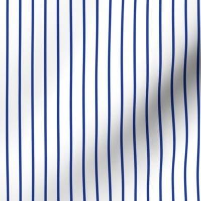 Royal Blue  Pin Stripe on White_Miss Chiff Designs