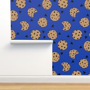 cookies // bright blue cookie fabric cute cookies cookie design kids fabrics
