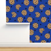 cookies // bright blue cookie fabric cute cookies cookie design kids fabrics