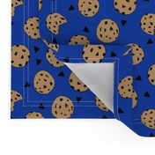 cookies // bright blue cookie fabric cute cookies cookie design kids fabrics