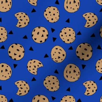 cookies // bright blue cookie fabric cute cookies cookie design kids fabrics