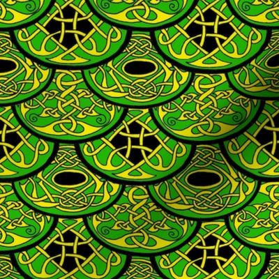 Celtic Clouds green yellow black