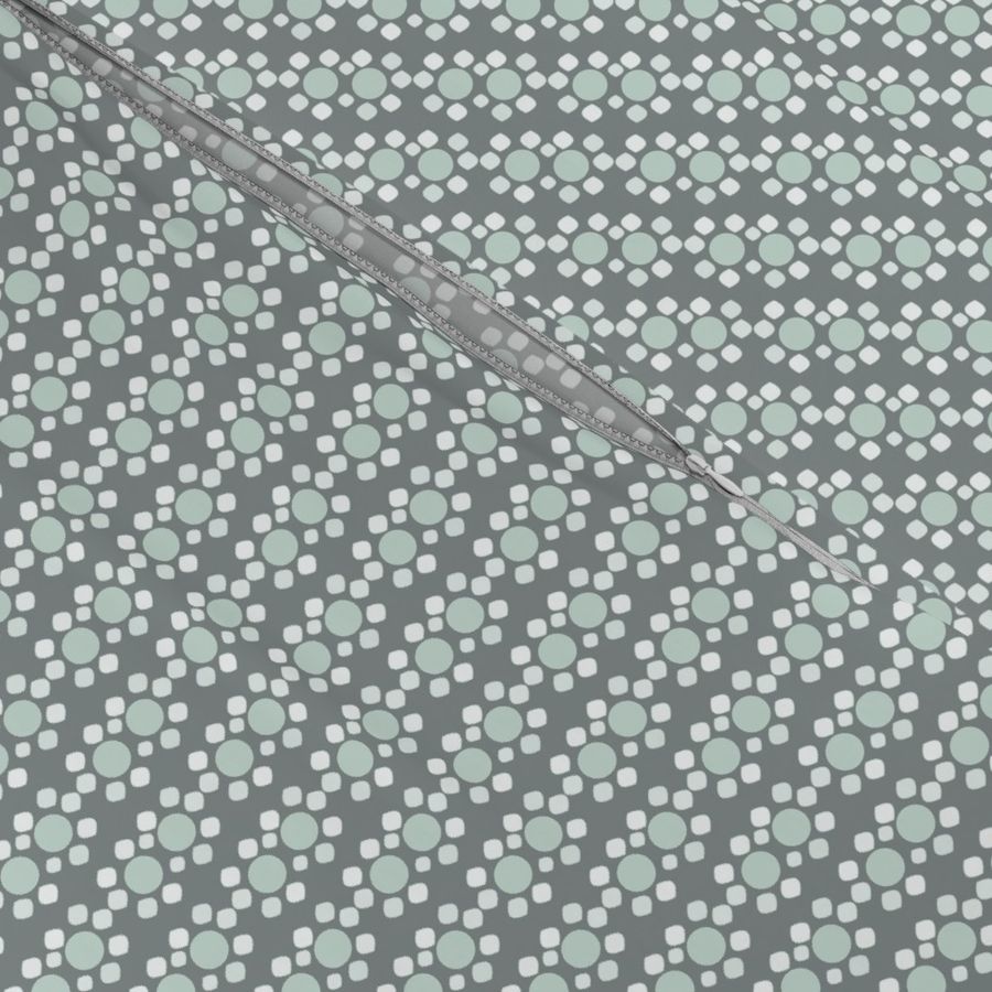 16-15G Abstract floral spots dots ||   Celadon Seafoam green  grey white gray _ Miss Chiff Designs 