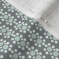 16-15G Abstract floral spots dots ||   Celadon Seafoam green  grey white gray _ Miss Chiff Designs 