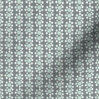 16-15G Abstract floral spots dots ||   Celadon Seafoam green  grey white gray _ Miss Chiff Designs 