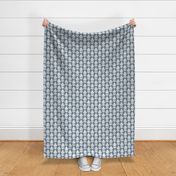 17-11L Ikat White Slate Indigo Slate Blue Gray Grey  || Large Scale  Texture Tribal_Miss Chiff Designs