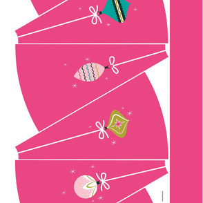 Ornament Circle Skirt Dark Pink 42 Inch Fabrics