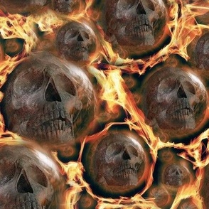 burning skulls