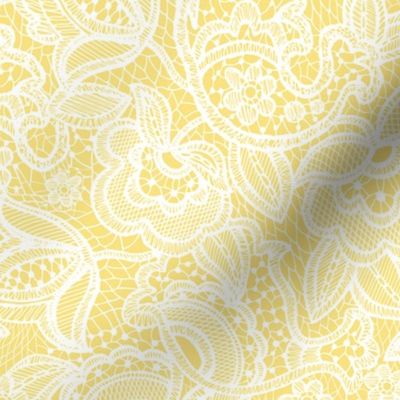soft yellow lace