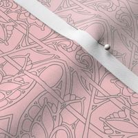 Simple Art Nouveau Line art in Pink and Gray5985027