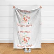 A Mermaid Sleeps Here Baby Blanket // Blonde